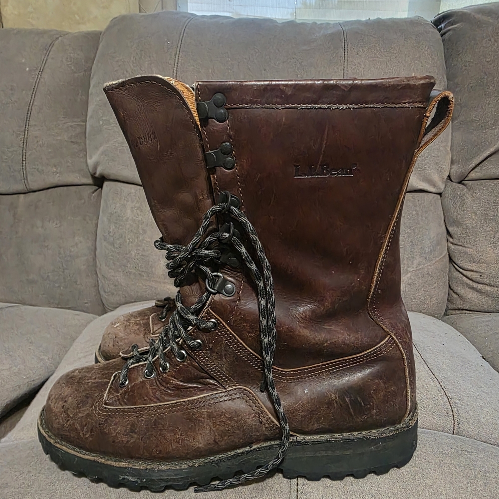 L.L. Bean Men's Dark Brown Leather Hiking Boots